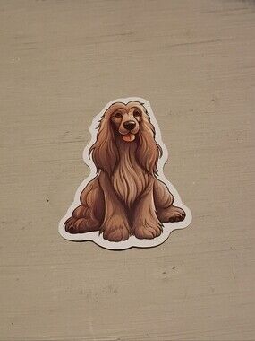 10/$10 Stickers Decal - Afghan Hound Dog Kawaii Animal Sticker - Brand New
